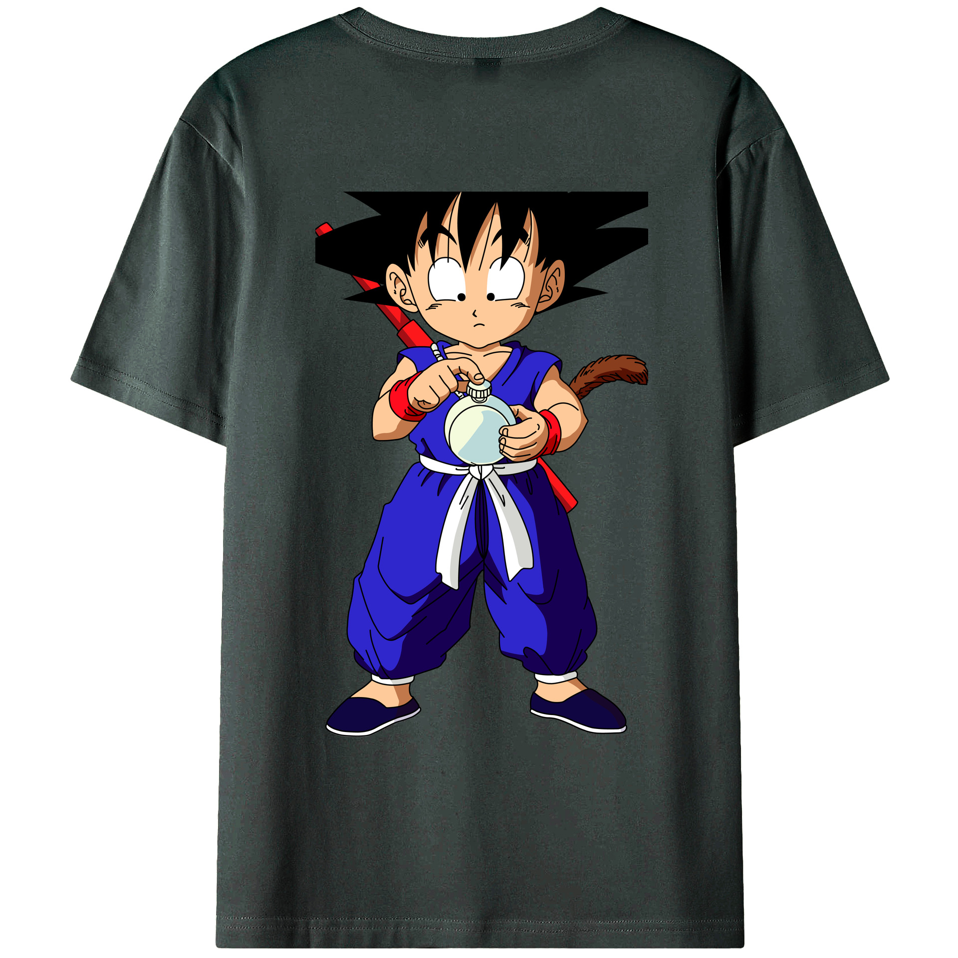 （画像用） ドラゴンボール 孫悟空（そん ごくう）Son Goku カカロット DRAGON BALL Kakarotto 綿100％ メンズ半袖Tシャツ（バックプリント） 通気性
